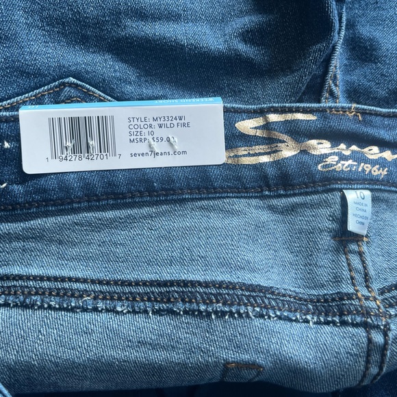 Seven for all mankind cut off weekend Jean shorts size 10 NWT - Picture 6 of 7